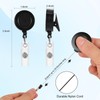 5 Pack ID Card Holders with 5 Pack Retractable Badge
