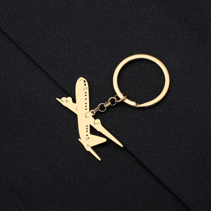 DOWAY Cute Airplane Keychain Helicopter Propeller Keychain for Traveller Women