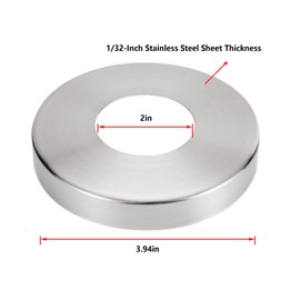 Swimming Pool Hand Rail Escutcheon Plate Cover,Stainless Steel Hand Rail Escutcheon Plate Cover Replace, Pool & SPA Ladder, 2" Escutcheon for Pool Railings (2 PCS)