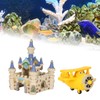 Aquarium Resin Airplane Castle Decoration Simulation Safe Cartoon Fish Tank