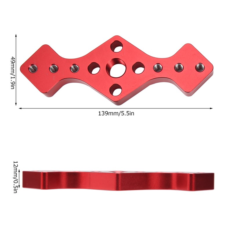 Woodworking Straight Hole Punch Locator Red Aluminum Alloy with Drill