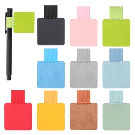 Alrhso 10Pcs Journal Pen Loop Holder for Notebook Adhesive Pen Loop Holder for Notebooks Pencil Holders Elastic Planner Journals Calendars, Mixed Color