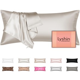 Silk Body Pillow Cover with Zipper, Mulberry Silk Pillow Cases Body Size Ultra Smooth and Soft Breathable Cooling Silk Satin Body Pillowcase for Hair and Skin (20x54 Inches, 1 Pack)