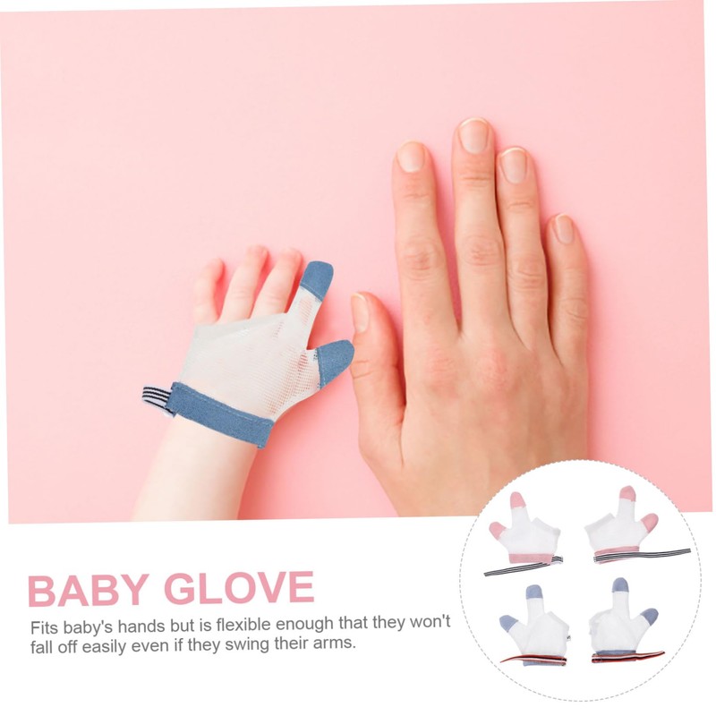 Healeved 2pairs Finger Sucking Stop Gloves for Comfortable Nail Biting