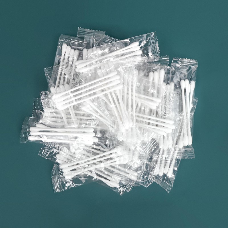 100 Pack Cotton Swabs, Individually Wrapped Cotton Swab, Individually Wrapped
