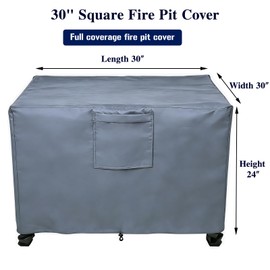 Chinchilla Heavy Duty 30 Inch Square Fire Pit Cover - 100% Waterproof & Weatherproof, Durable All-Season Protection for 28/29/30 Inch Propane Fire Pits and Tables