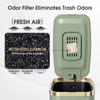 CEROELDA Small Bathroom Trash Can with Lid Soft Close-5L/1.3 Gal