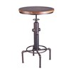 Topower Industrial Bar Table 31.5-41.3" Adjustable Pub Table Kitchen Dining