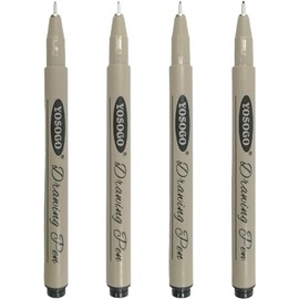 Yosogo Drawing Pen for Artist - Set of 4 Fineliners with various tip size (0.05mm,0.1mm, 0.3mm, 0.5mm)