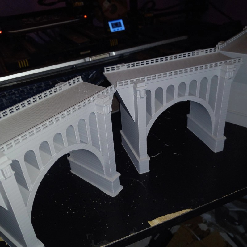 Spencer-3D HO Scale One Arch Viaduct Short bridge 5 Sections
