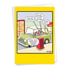 NobleWorks - Funny Father's Day Greeting Card with 5 x 7 Inch Envelope (1 Card) - Drive Thru C10438FDG