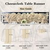 Booque Valley Beige Cheesecloth Table Runner 10ft Super Soft Boho