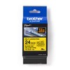 Original Brother TZe-SL651 Self Laminating Tape Black on Yellow -