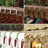 KEYIDO Pack of 4 Stocking Hangers for Fireplace Christmas Stocking