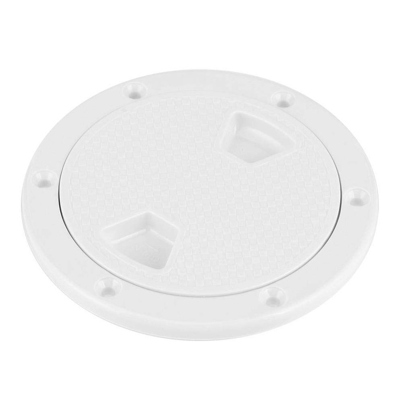 Deck Plate,4in ABS Deck Plate Round White Anti-UV Corrosion Resistant
