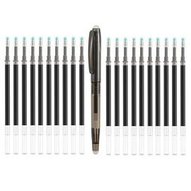 ibotti Heat Erasable Fabric Pen with 20 Refills for Tailors Sewing, Quilting, Crafts And Dressmaking Disappearing Ink, Black