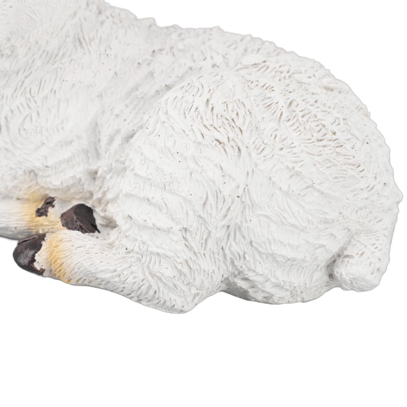 CHICIRIS Handmade Lifelike Sheep Statue, Realistic Lamb Figurine, Garden Sculpture,