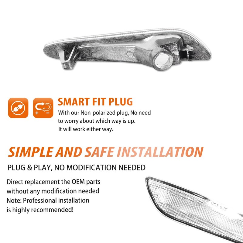 ADIIL For 2003-2006 Mercedes W211 E-Class Clear Lens Front Bumper