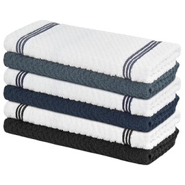 Nialnant 100% Cotton Kitchen Towels, 15x25 Inch Super Absorbent Hand Towels for Kitchen, Ultra Soft Dish Cloths with Hanging Loop