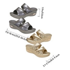 OATIPHO Jelly Shoes for Women Slipper Summer Wedge Heel Stylish Women Casual Slippers for Mom and Beach