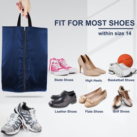 XHYASD Shoe Bag Travel Pack of 5 Waterproof Shoe Travel Bags for Packaging, Shoe Bag Travel Shoe Bag with Zip for Home Storage and Travel Use, darkblue, Fashion