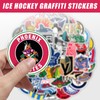 50PCS Ice Hockey Stickers - Waterproof Vinyl Decals for Helmets,
