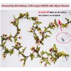 Fielegen 20LED 7.2ft Artificial Flower Rose Vine String Lights, Battery