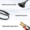 JSADZKJ 90 Degree C13 to C14 Panel Mount Power Cable