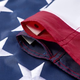 American Flag 2x3 ft Pole Sleeve Style: Longest Lasting US Sleeved Flag Made from Nylon, Embroidered Stars, Sewn Stripes, UV Protection Perfect for Outdoors! USA Flag