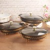 jinsongdafa Ceramic Casserole Dish with Glass Lid and rack, 1.7