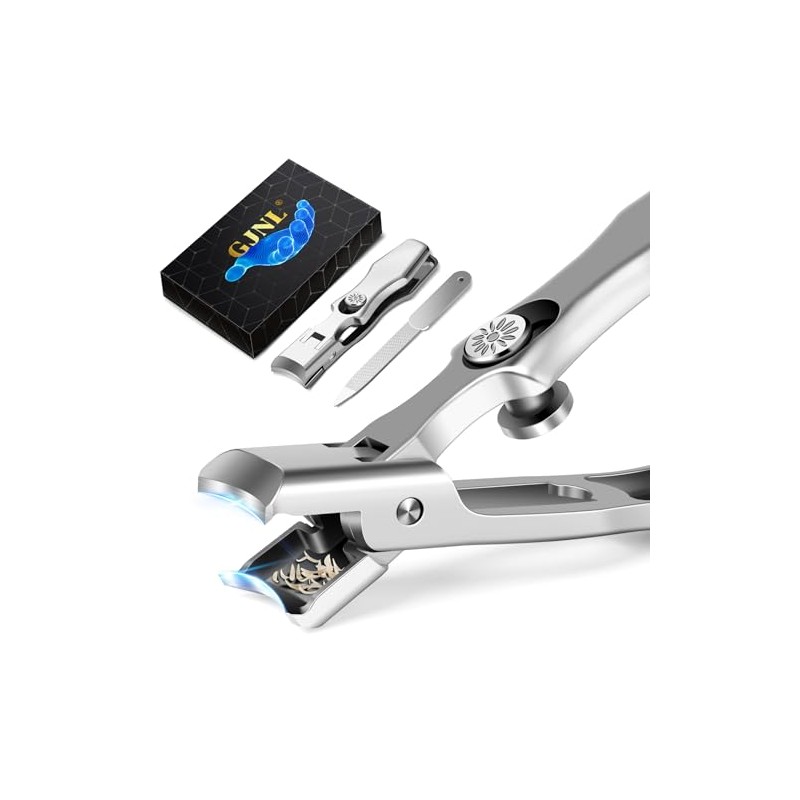 GJNL Nail Clippers for Men Thick Nails 2024 Upgraded Wide