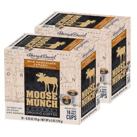 Moose Munch Coffee in Single Serve Cups for use with all Keurig K-Cups Brewers 36 Count (Milk Chocolate Caramel)