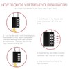 LOFICOPER 2 Pack Combination Lock with 2 Keys, 4 Digit
