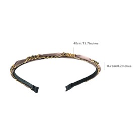 scicent Headband for Washing Face Non-Slip Rhinestone Crystal Embellished Head Band Thin Fashion Hair Band Vintage Hair Accessories for Bride Bridesmaid Elastic Yoga Hairbands for Girl - 27722