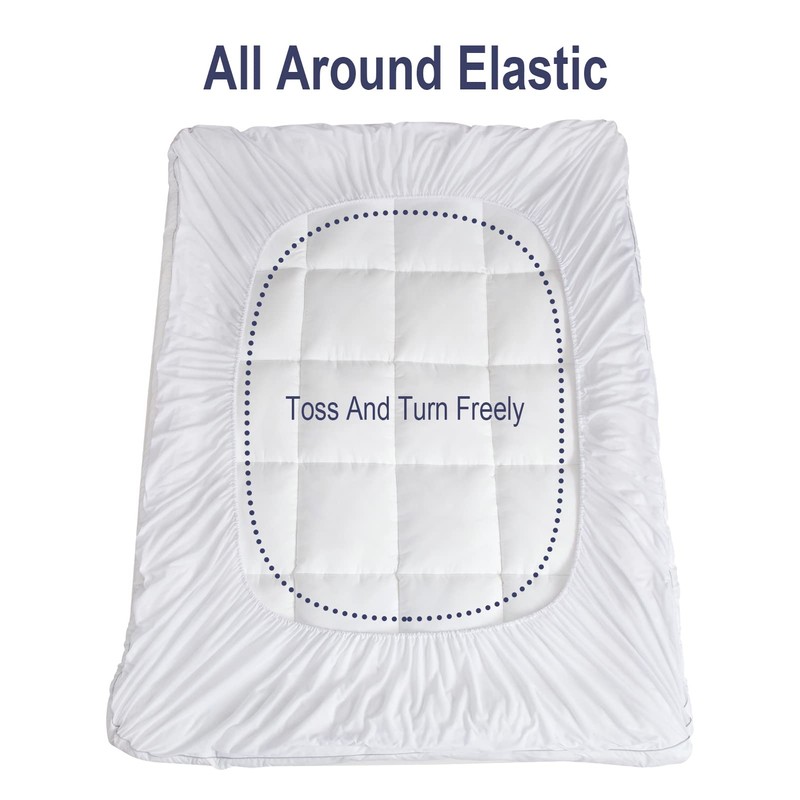 HYPREST Extra Thick Mattress Topper Queen, Pillow Top Mattress Topper