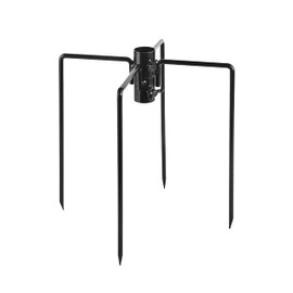 iBorn 1" Bird Pole Stabilizer 4 Prong Base for Stand Station - Outdoor Hanging Hooks for Humming Bird Feeders - Metal Stabilizer for 1 Inch Pole, Pack of 1