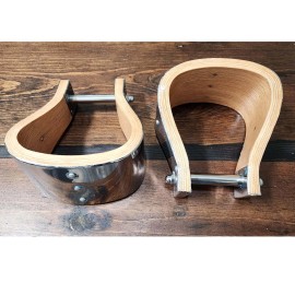 Hill Saddlery New Stainless Steel Covered Wood Stirrups in different widths  - 3" deep