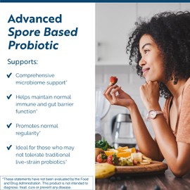 Researched Nutritionals CoreBiotic Sensitive - Vegan Probiotics for Low FODMAP Diet - Spore Based Probiotic Supplement to Support Microbiome & Gut Health - Researched Strains (60 Capsules)