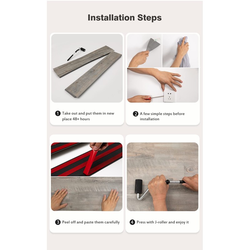 SINGULARWOOD Vinyl Wall Planks,Self-Adhesive Vinyl Panels for Walls,Peel and Stick