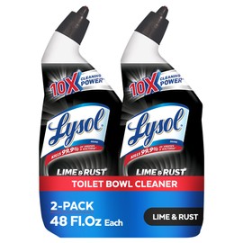 Lysol Lime & Rust Remover Toilet Bowl Cleaner, 48oz (2X24oz), 10X Cleaning Power