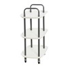 Main + Mesa Modern Plastic and Metal 3-Tier Trolley, White