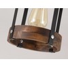 Rustic Farmhouse Wood Flush Mount Ceiling Light Fixture One-Light Oak