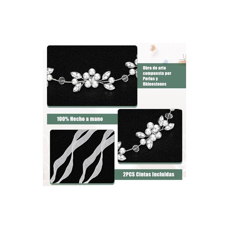 Mythya Bandas para el Cabello de Las Cristal Flores, Accesorios