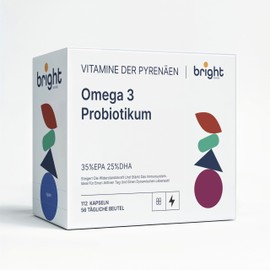 Omega 3 und Probiotikum + Gestión Darmgesundheit, 2 Suplementos en 1 Paquete para Verdauung & Herzfunktion I für 2 Monate (56 Tagesdosen)
