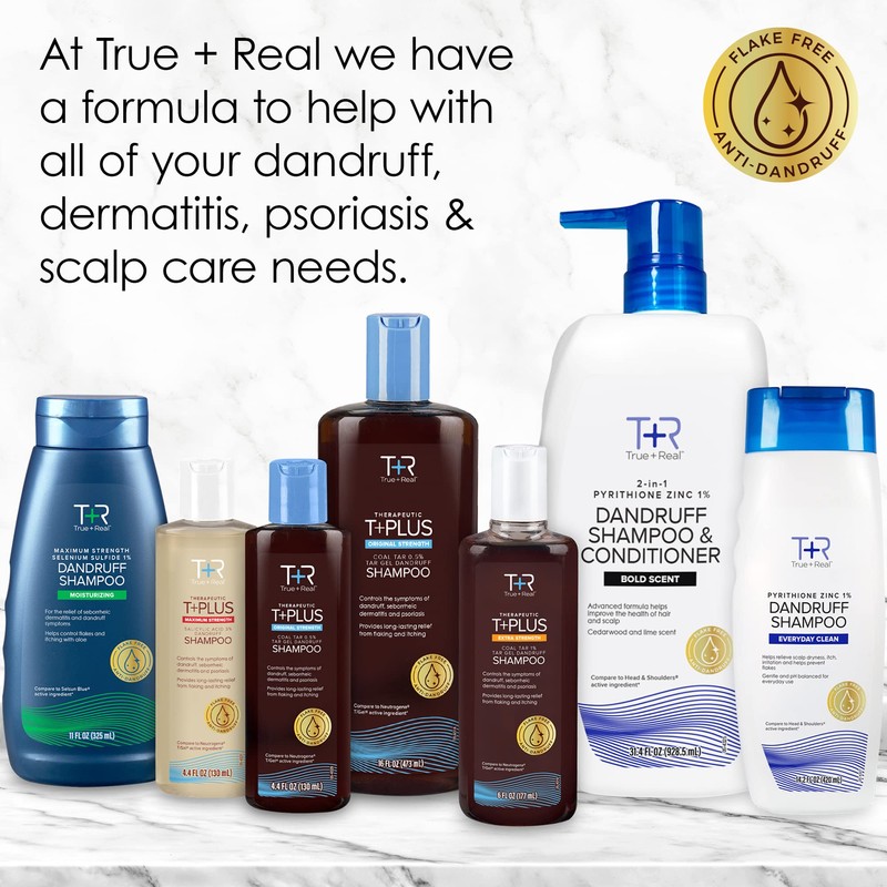True+Real Coal Tar Therapeutic Plus Tar Gel Anti-Dandruff Shampoo Original