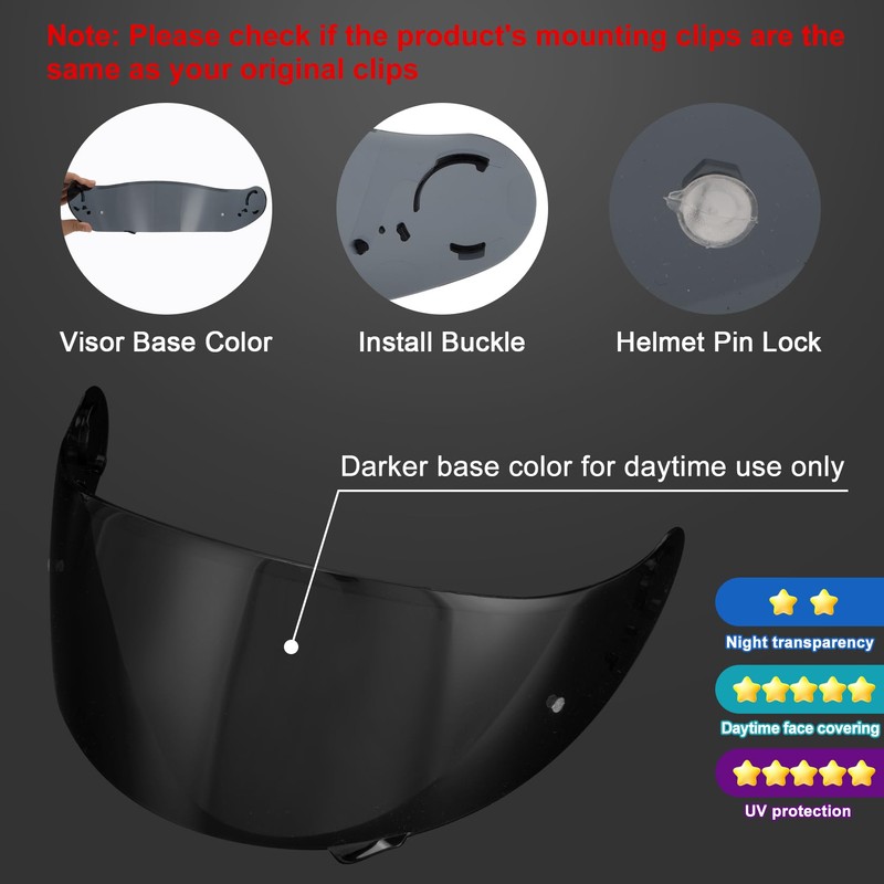 psler Helmet Visor for Shoei GT Air GT Air 2
