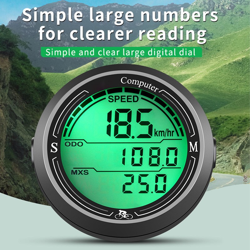 Cycling Speedometer Odometer Multi Function Electronic Speed Tester Temperature Time