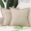 MADIZZ Set of 2 Linen Throw Pillow Covers with Broad