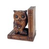 Handcrafted Wooden Owl Bookends, Decorative Book Holders, 17 cm Height,