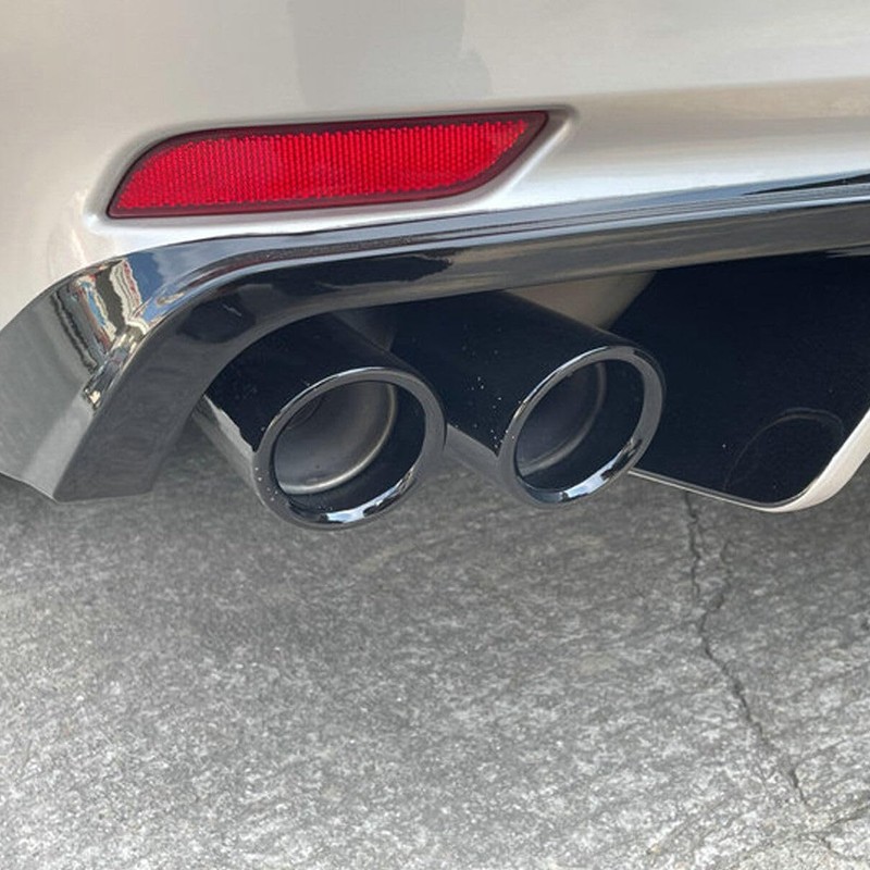 2Pcs Stainless Steel Rear Exhaust Muffler Tip End Pipe Extension